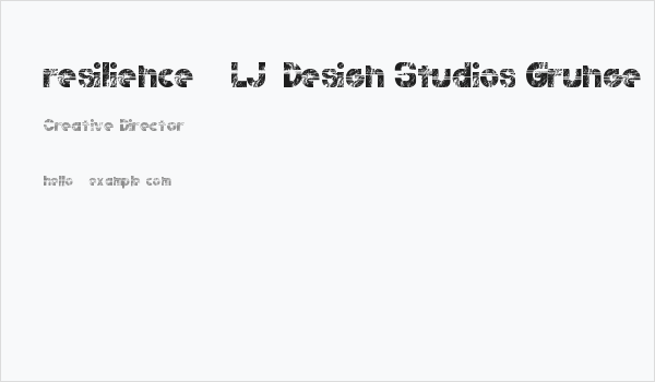 resilience - LJ-Design Studios Grunge Business Card