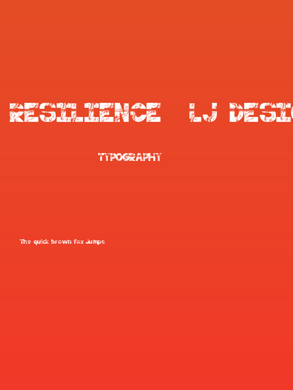 resilience - LJ-Design Studios Grunge Poster