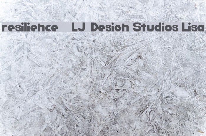 resilience - LJ-Design Studios Lisa Font examples