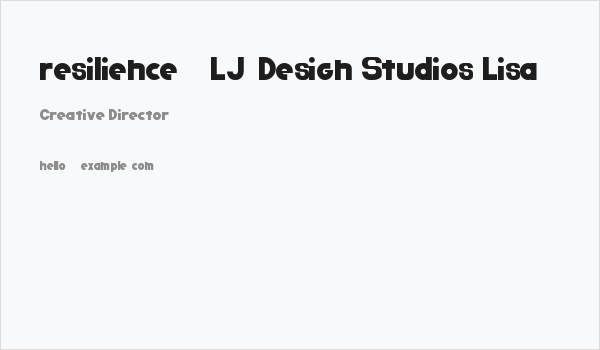 resilience - LJ-Design Studios Lisa Business Card