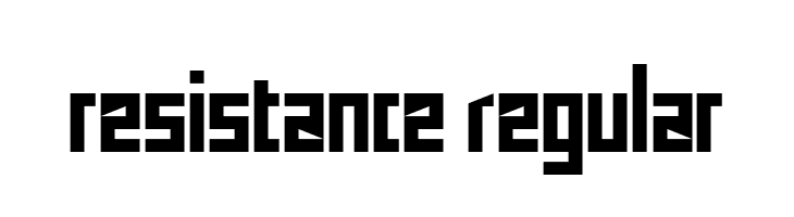 resistance Regular Caratteri
