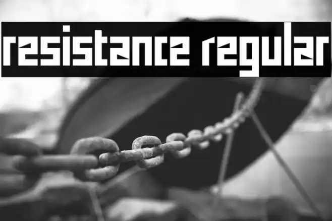 resistance Regular Font examples