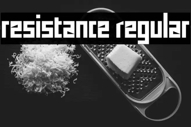 resistance Regular Font examples