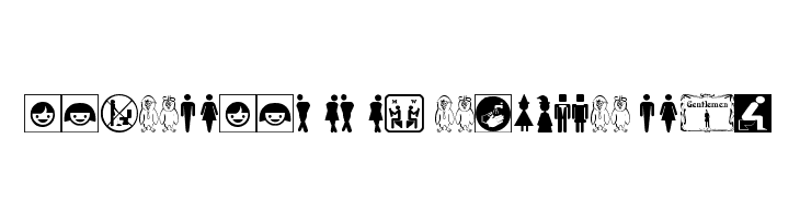 restroom signs tfb Font