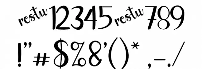restu Font OTHER CHARS