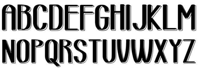 retro lined area_demo-version Schriftart Kleinbuchstaben