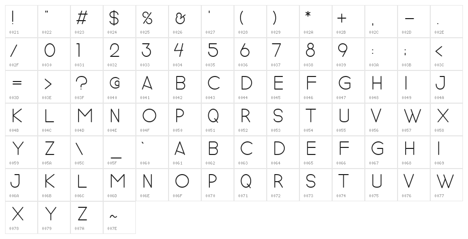 revilo san Character Map