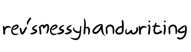 rev's messy handwriting  Frei Schriftart Herunterladen