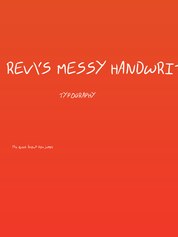 rev's messy handwriting Poster