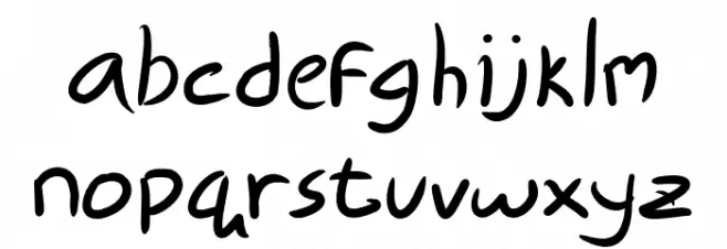 rev's messy handwriting फ़ॉन्ट लोअरकेस