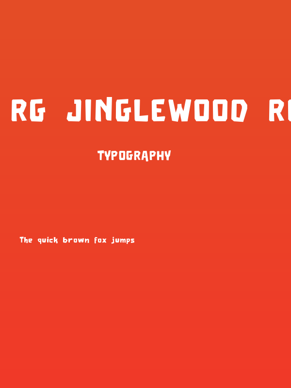 RG JINGLEWOOD Regular Poster