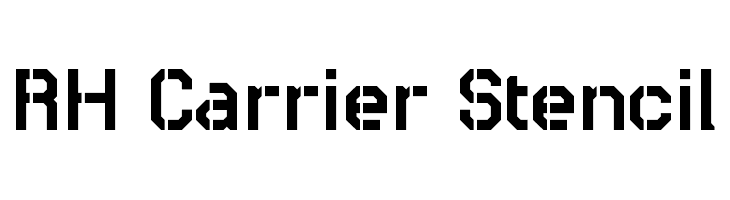 RH Carrier Stencil  フリーフォントのダウンロード