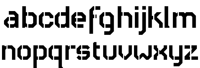 RH Carrier Stencil Font LOWERCASE