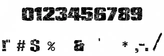 RH SHMATTER SOLID SMASH Font OTHER CHARS