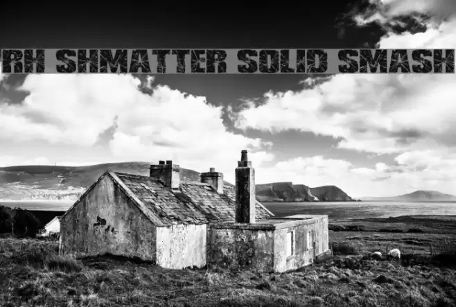 RH SHMATTER SOLID SMASH Font examples