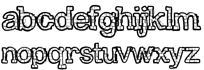 RHBrickhausProto-SAURUS Font LOWERCASE