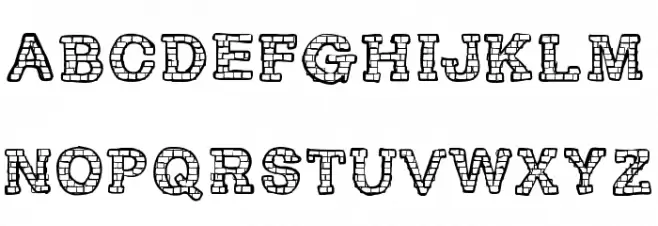 RHBrickhausProto-VERTEBRA Schriftart Groß