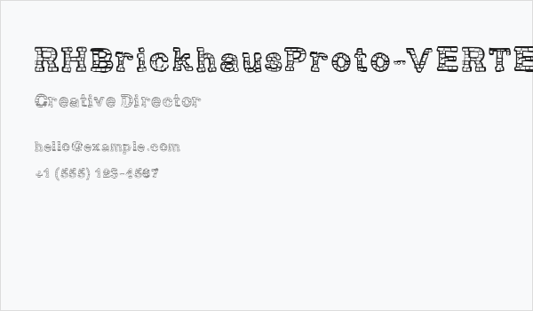 RHBrickhausProto-VERTEBRA Business Card
