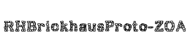 RHBrickhausProto-ZOA Font