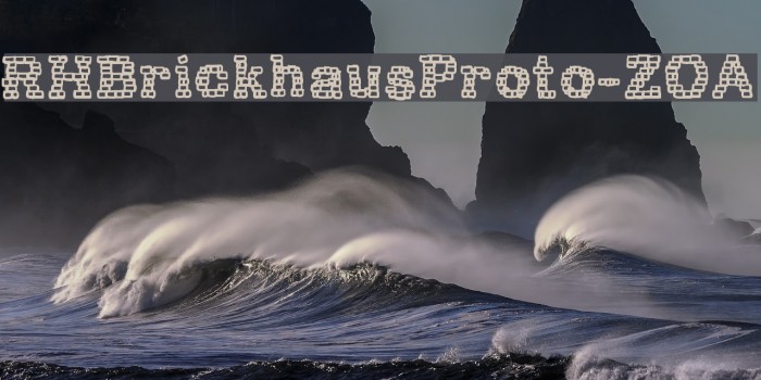 RHBrickhausProto-ZOA Font examples