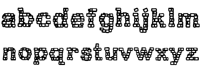 RHBrickhausProto-ZOA Font LOWERCASE