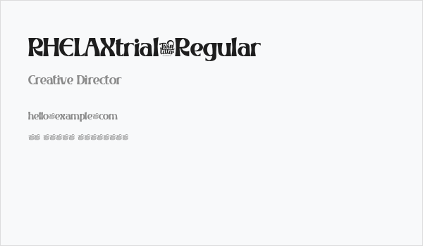 RHELAXtrial-Regular Business Card