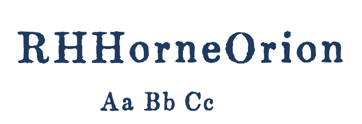 RHHorneOrion Font Preview