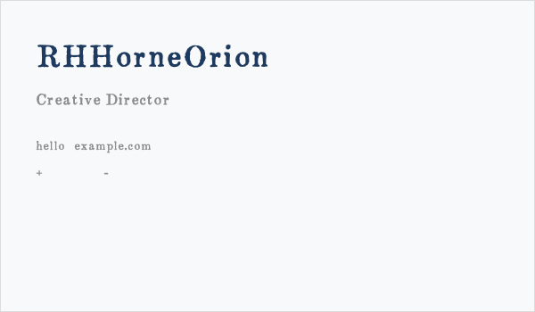 RHHorneOrion Business Card