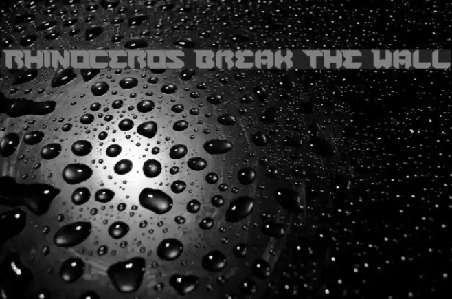 RHINOCEROS Break THE Wall Font examples