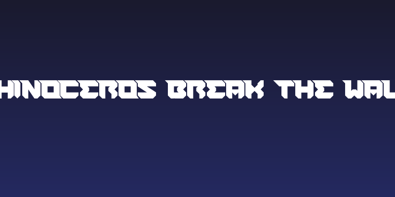 RHINOCEROS Break THE Wall Social Header