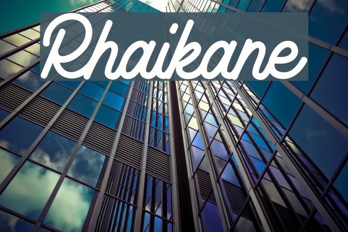 Rhaikane Font examples