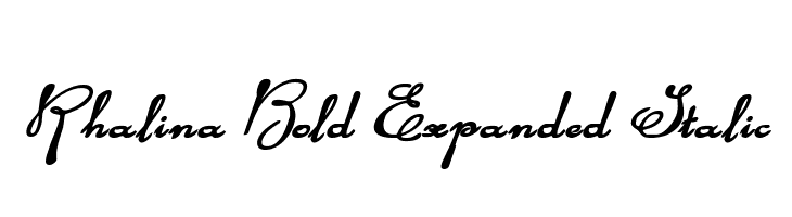 Rhalina Bold Expanded Italic  免费字体下载