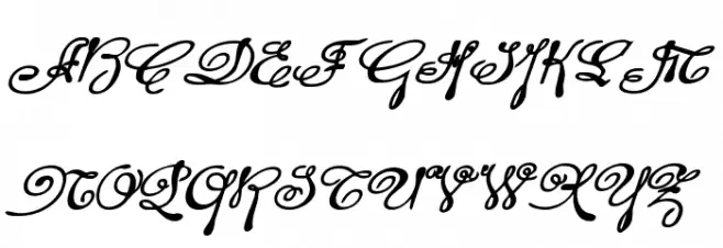 Rhalina Bold Expanded Italic Caratteri MAIUSCOLE