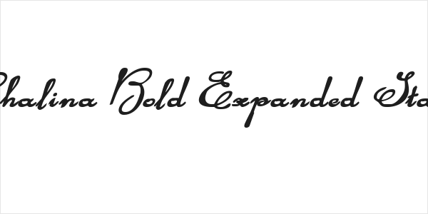 Rhalina Bold Expanded Italic Logo