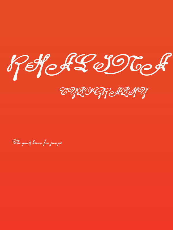 Rhalina Bold Expanded Italic Poster