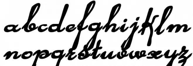 Rhalina Bold Expanded Italic फ़ॉन्ट लोअरकेस