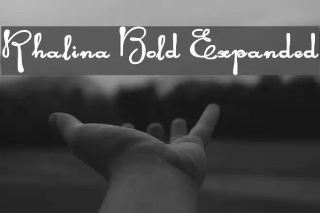 Rhalina Bold Expanded Font examples