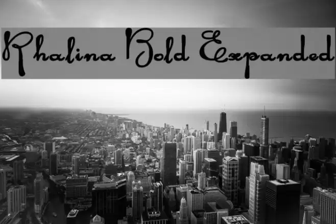 Rhalina Bold Expanded Font examples