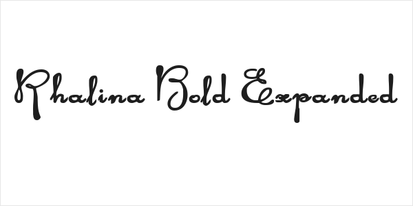 Rhalina Bold Expanded Logo
