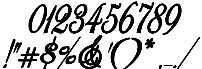 Rhalina Bold Italic Font OTHER CHARS