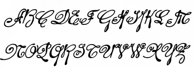 Rhalina Bold Italic Caratteri MAIUSCOLE