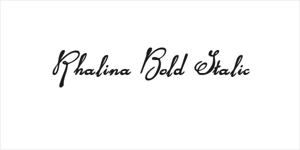 Rhalina Bold Italic Logo