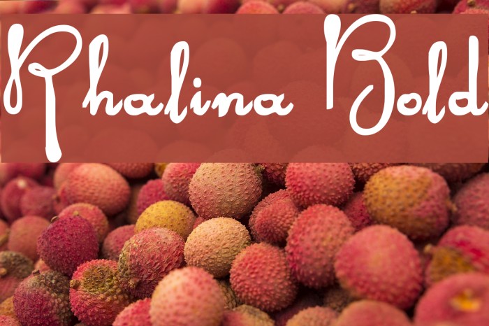 Rhalina Bold Font examples
