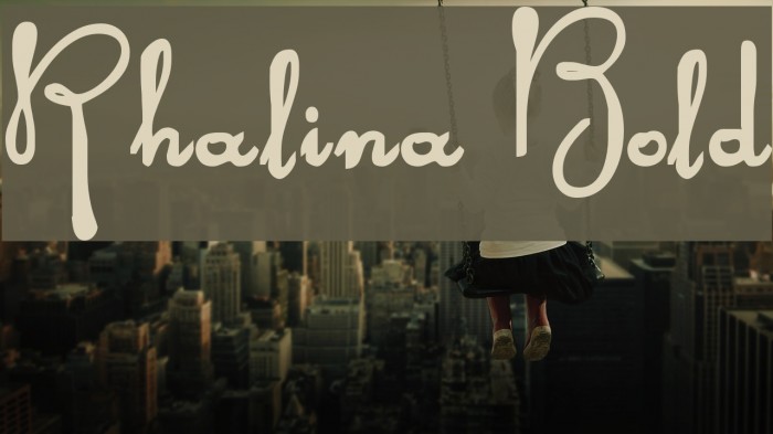 Rhalina Bold Font examples
