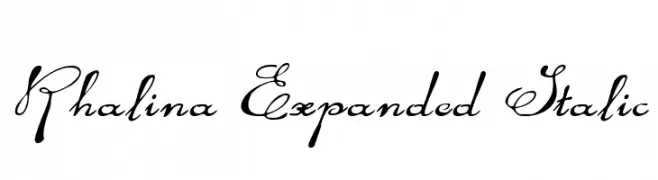 Rhalina Expanded Italic  Frei Schriftart Herunterladen