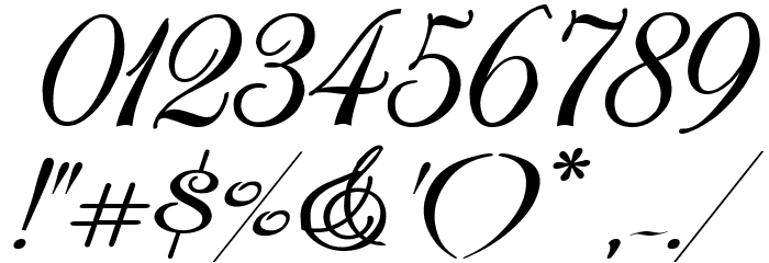 Rhalina Expanded Italic Font OTHER CHARS
