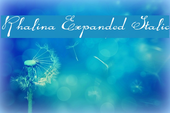 Rhalina Expanded Italic Font examples