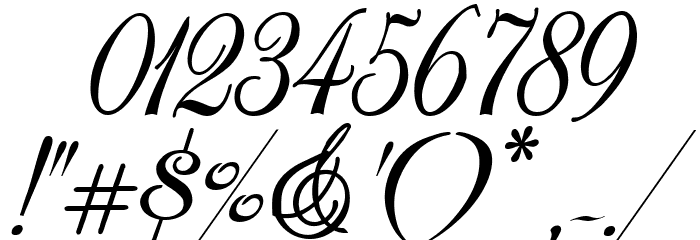 Rhalina Italic Font OTHER CHARS