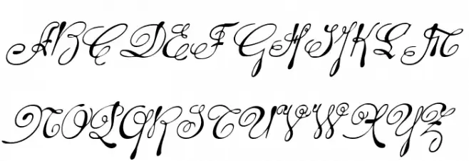 Rhalina Italic Schriftart Groß