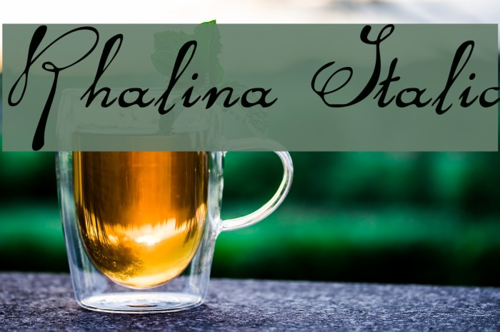 Rhalina Italic Font examples